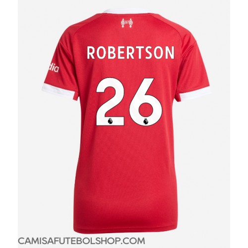 Camisa de time de futebol Liverpool Andrew Robertson #26 Replicas 1º Equipamento Feminina 2025-26 Manga Curta